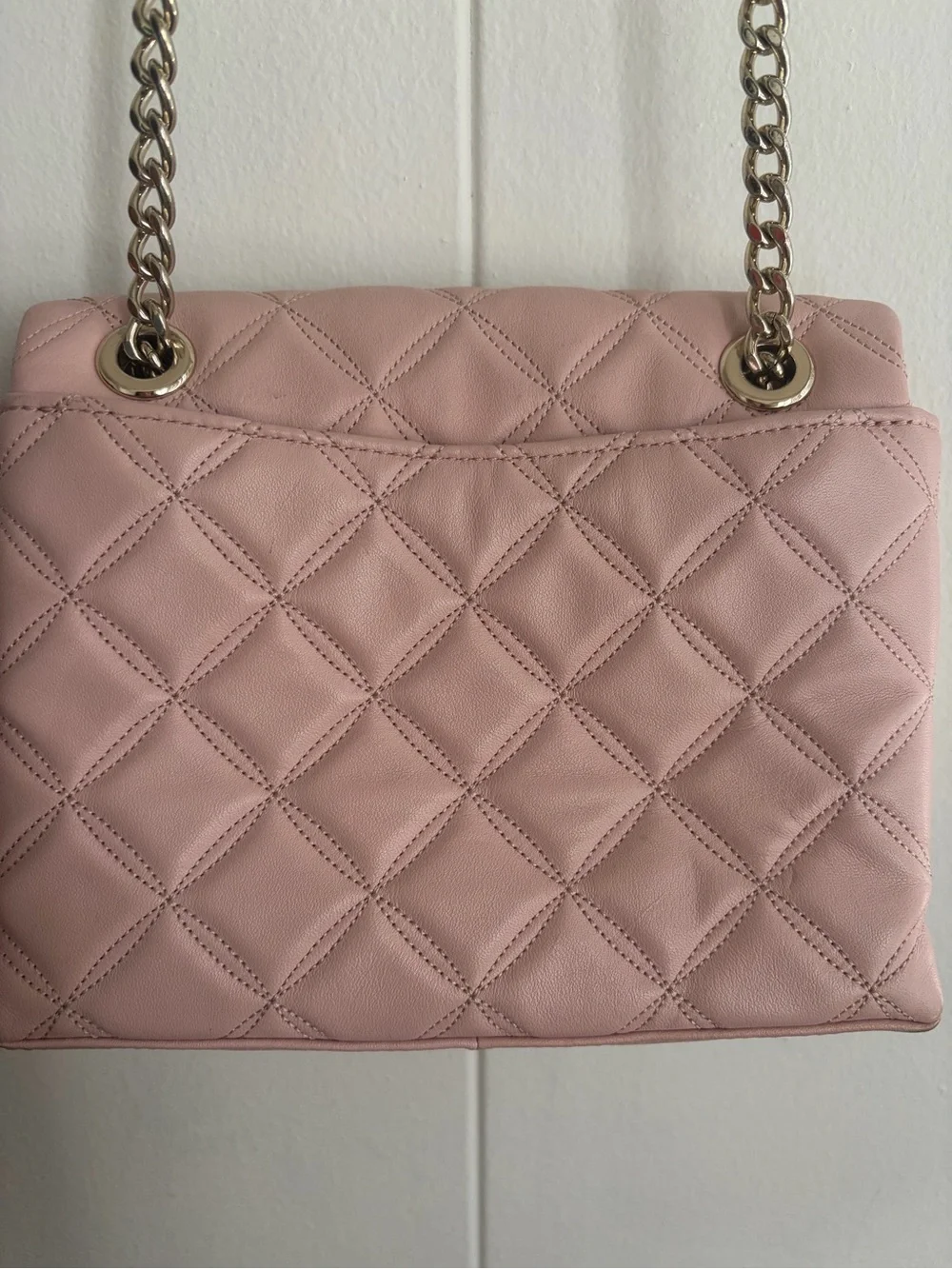 Kate Spade Natalia Small Flap Quilted purse in Chalk Pink